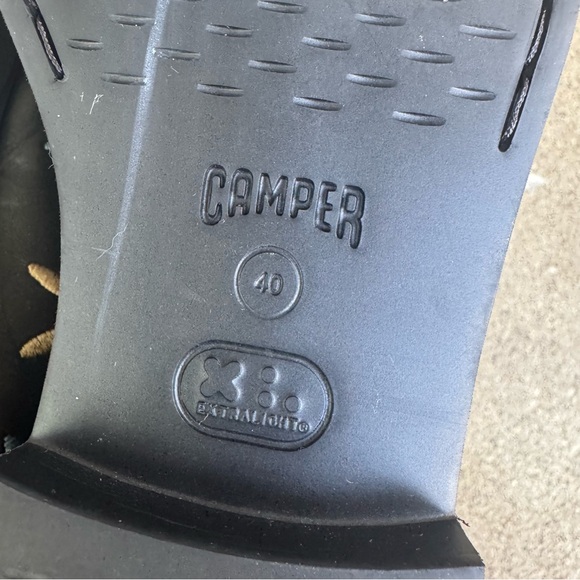 Camper twins black formal floral brogues embroidered lace up shoes women’s SZ 40 - Picture 9 of 11